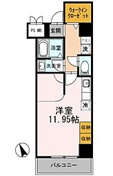 CROESUSRESIDENCE枇杷島 ワンルームの間取図画像