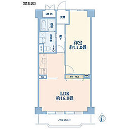日商岩井栄ハイツ 2LDKの間取図画像