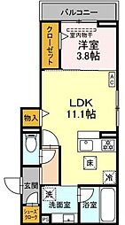 Novella 1LDKの間取図画像