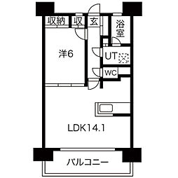KAMIMAEZURISE 1LDKの間取図画像