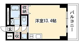 アロンノーブル2 ワンルームの間取図画像