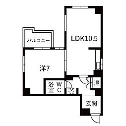 ライオンズマンション丸の内 1LDKの間取図画像