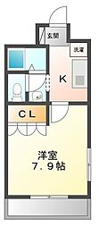 グランドール3 1Kの間取図画像