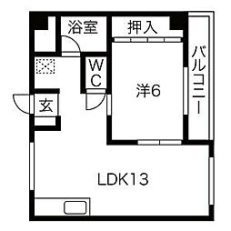 栄勝ビル 1LDKの間取図画像