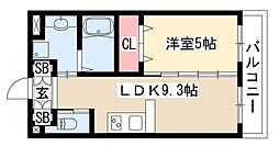 MT栄ビル 1LDKの間取図画像