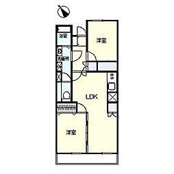 サンシティ名東 2LDKの間取図画像
