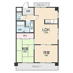 エステート新守 2LDKの間取図画像