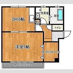 エクシード野立 1DKの間取図画像