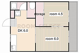 コーポ小島 2LDKの間取図画像