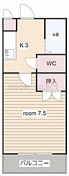 ブルームマンション 1Kの間取図画像
