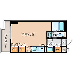 グランルージュ栄2 ワンルームの間取図画像