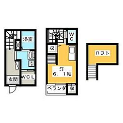 Style本陣 1Kの間取図画像