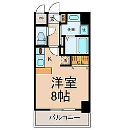 グランルージュ栄2 ワンルームの間取図画像