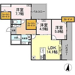 Century Grove 守山 3LDKの間取図画像