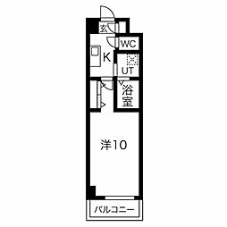 アルシオン 1Kの間取図画像