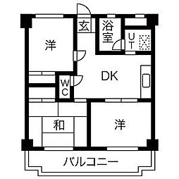 ブラザービル 3DKの間取図画像