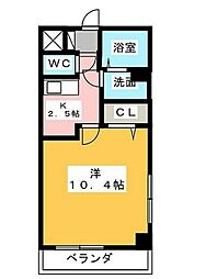 サクシードMt.1金山 1Kの間取図画像