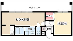 サムティレジデンス東山公園 1LDKの間取図画像