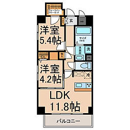 BRILLIA COURT TAIKO-DORI 2LDKの間取図画像