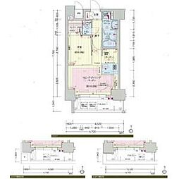 プレサンス丸の内レジデンス3 1LDKの間取図画像