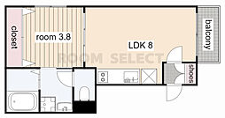 Hershey 1LDKの間取図画像