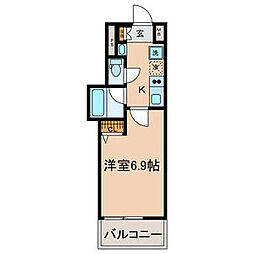 ベレーサ名駅ウエスト 1Kの間取図画像