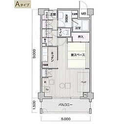 メイビル覚王山 ワンルームの間取図画像