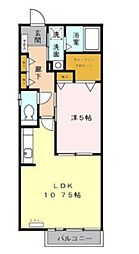 ラ・ボーテ 1LDKの間取図画像