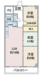 ファミリーハイツ柴田 3LDKの間取図画像