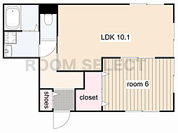 クレセント7 1LDKの間取図画像