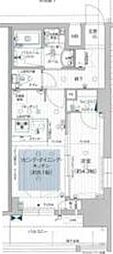 プレサンスロジェ丸の内CENTRALCASA 1LDKの間取図画像