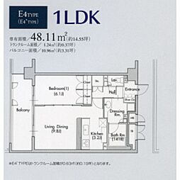 グラン・アベニュー名駅 1LDKの間取図画像