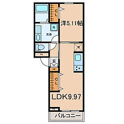 エスポワール名駅 1LDKの間取図画像