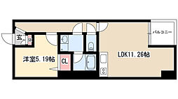 グランアベニュー栄 1LDKの間取図画像