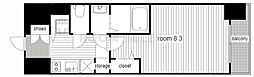 プレサンス錦ラウム 1Kの間取図画像