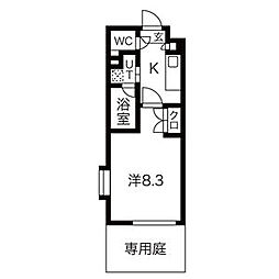 シテイライフ藤ヶ丘西 1Kの間取図画像