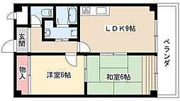 グランドパーク 2DKの間取図画像