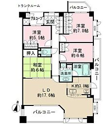 パークハウス一社 4LDKの間取図画像