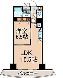 Medio18 1LDKの間取図画像