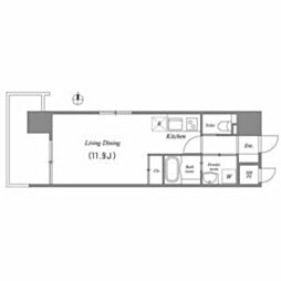 グラマシー白川公園 ワンルームの間取図画像