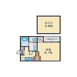 PalosVerdes 1SKの間取図画像