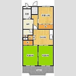 アメニティハウス 2LDKの間取図画像