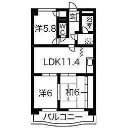 サンサーラキトウ・3 3LDKの間取図画像
