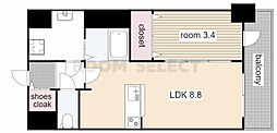 プレサンスTHE新栄 1LDKの間取図画像