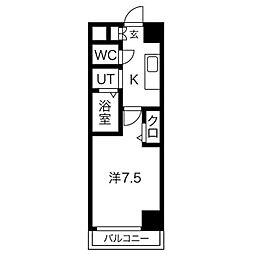 ファーニッシュ太平通 1Kの間取図画像