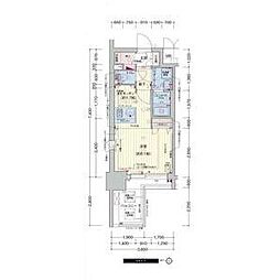 プレサンス錦プレミアム 1Kの間取図画像
