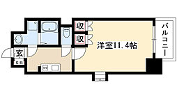 クピットガーデン千代田 1Kの間取図画像