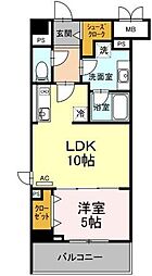 グランコート東山 1LDKの間取図画像