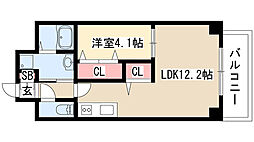 グランデューク新栄 1LDKの間取図画像