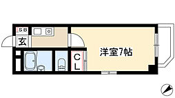 Kコート 1Kの間取図画像